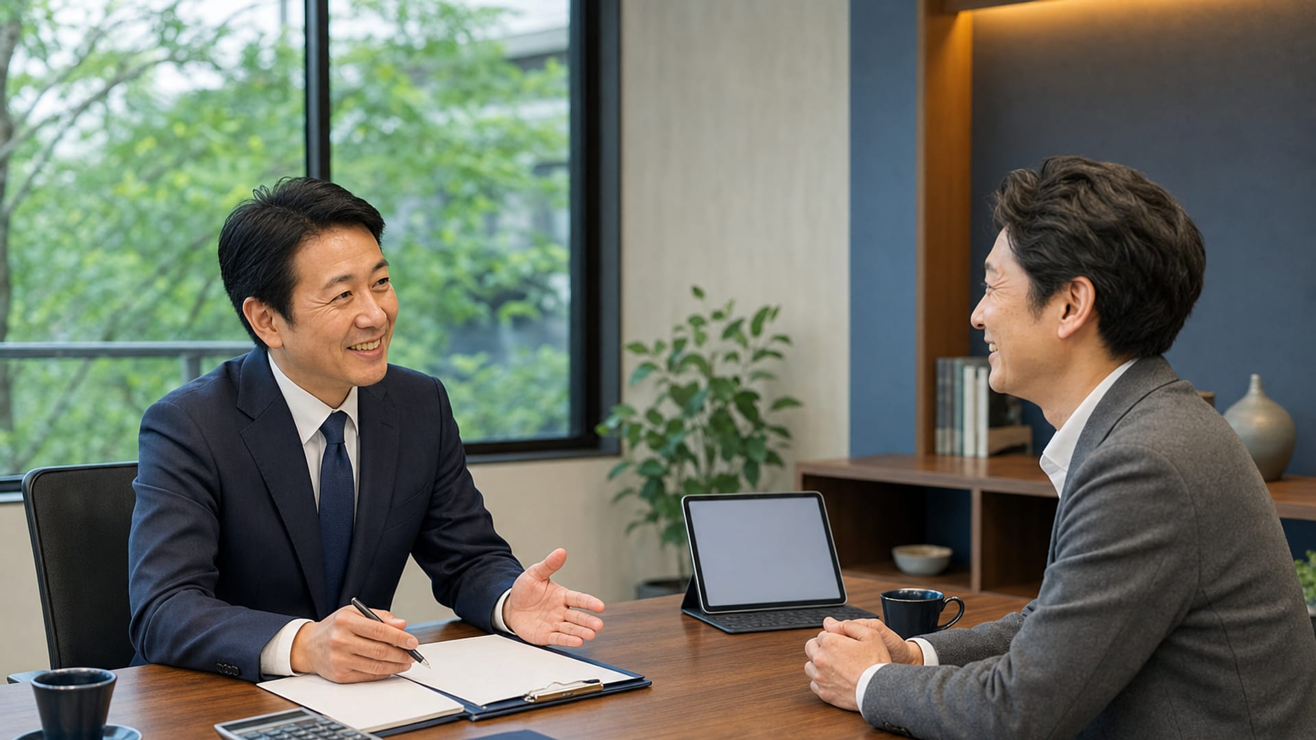 奈良中央税務会計事務所での面談風景